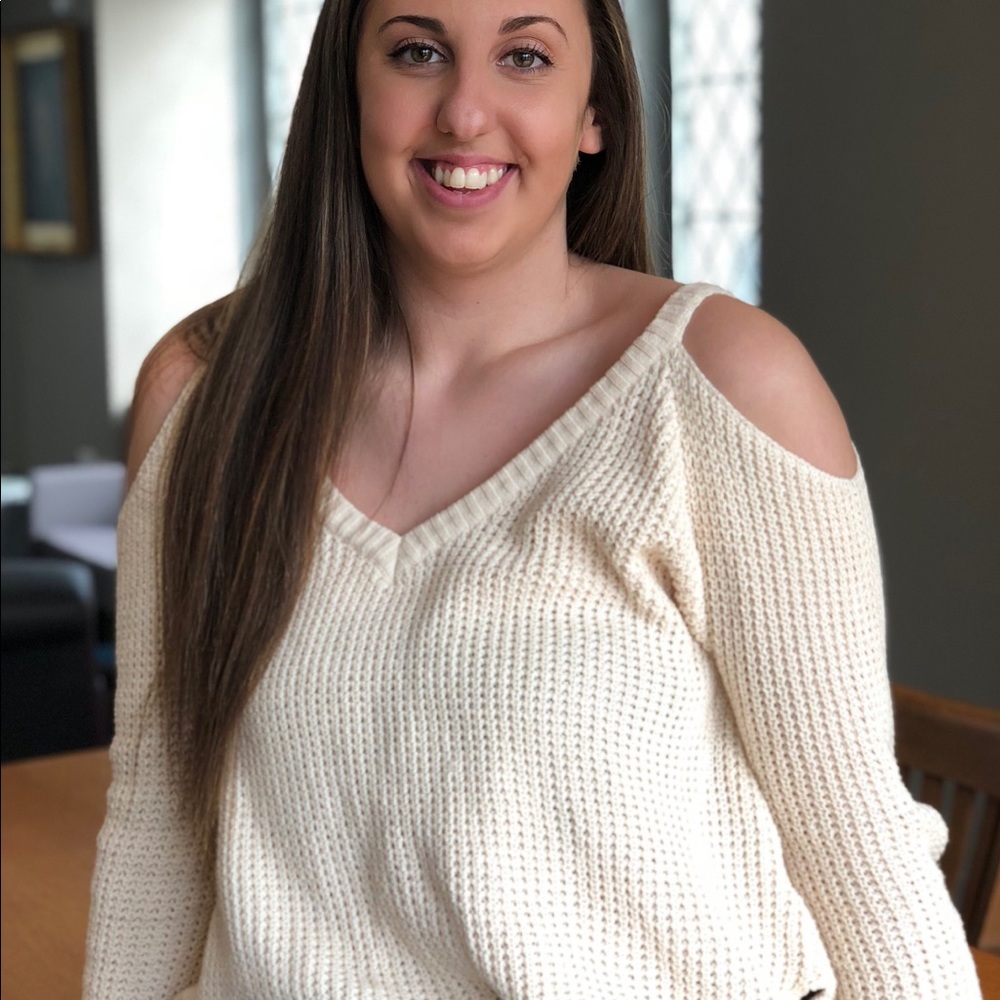 Sweater with Cut Out Shoulders